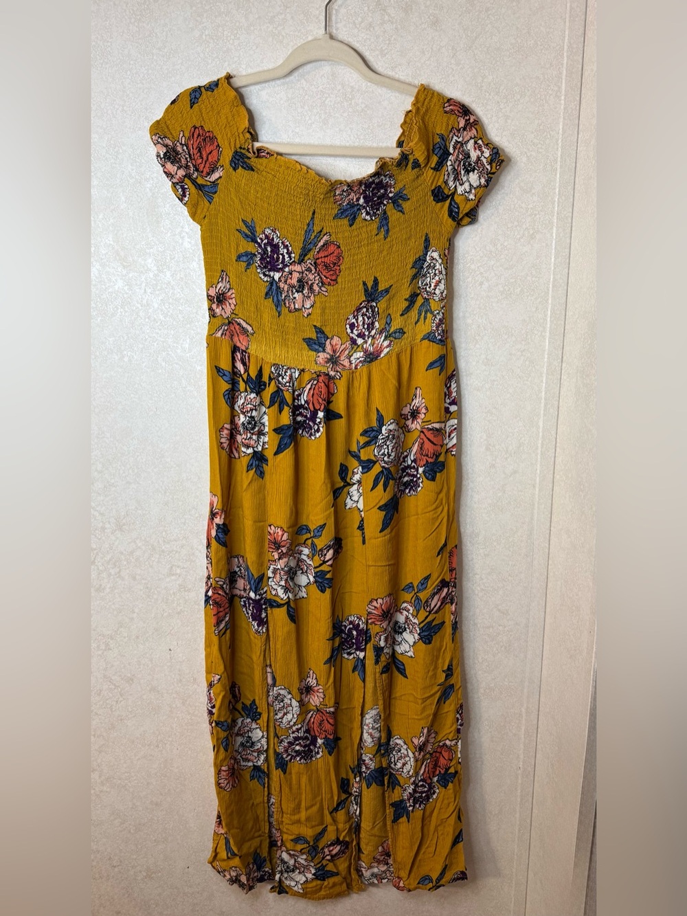Live 4 Truth Mustard Floral Maxi Dress